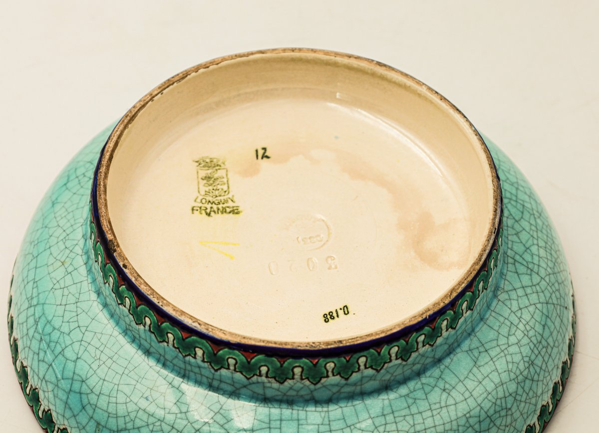Art Deco Longwy Enamel Cup -photo-2