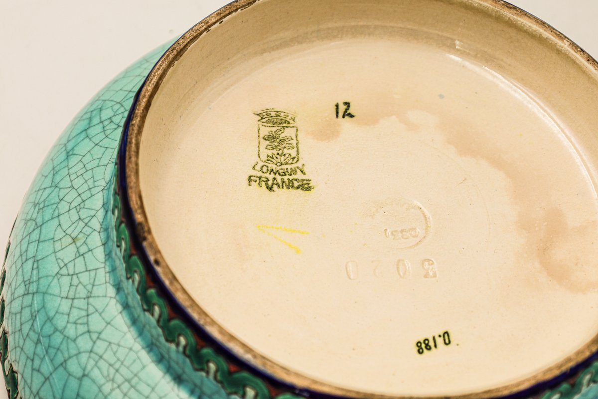 Art Deco Longwy Enamel Cup -photo-3