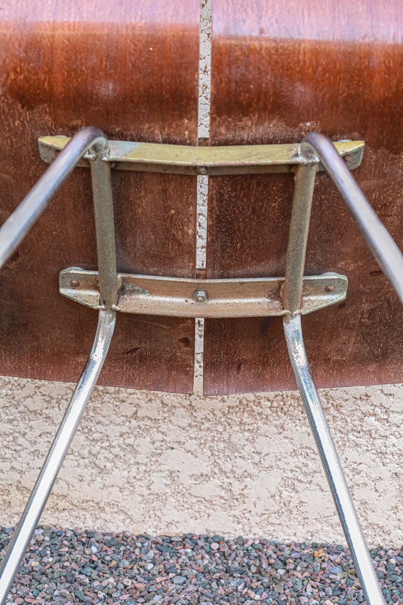 Pair Of Vintage Hans Bellmann Series 1000 Designer Chairs-photo-6