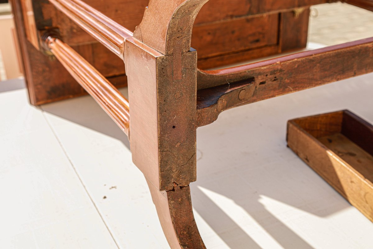 Louis XVI-era Mahogany Convertible Coffee Table-photo-8