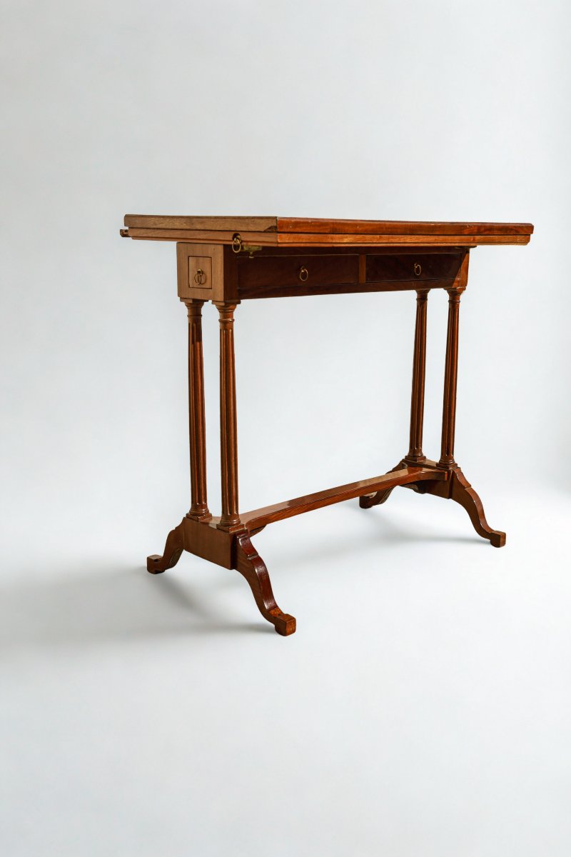 Louis XVI-era Mahogany Convertible Coffee Table