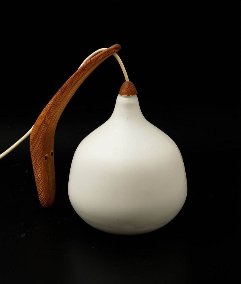 Uno & Osten Kristiansson Designer Teak Wall Sconce For Luxus Scandinavian Design, 1960 (4 Available)-photo-4