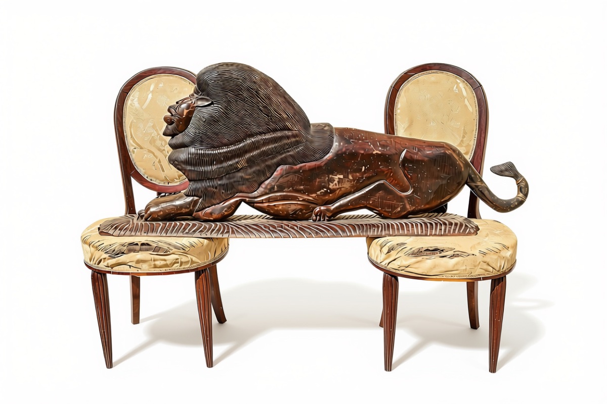 Grande sculpture bois art africain Sénégal brutaliste 