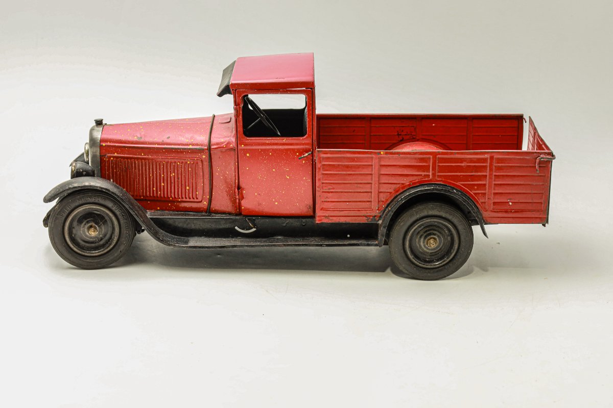 Camion tôle des années 30 André Citroën rouge jouet -photo-4