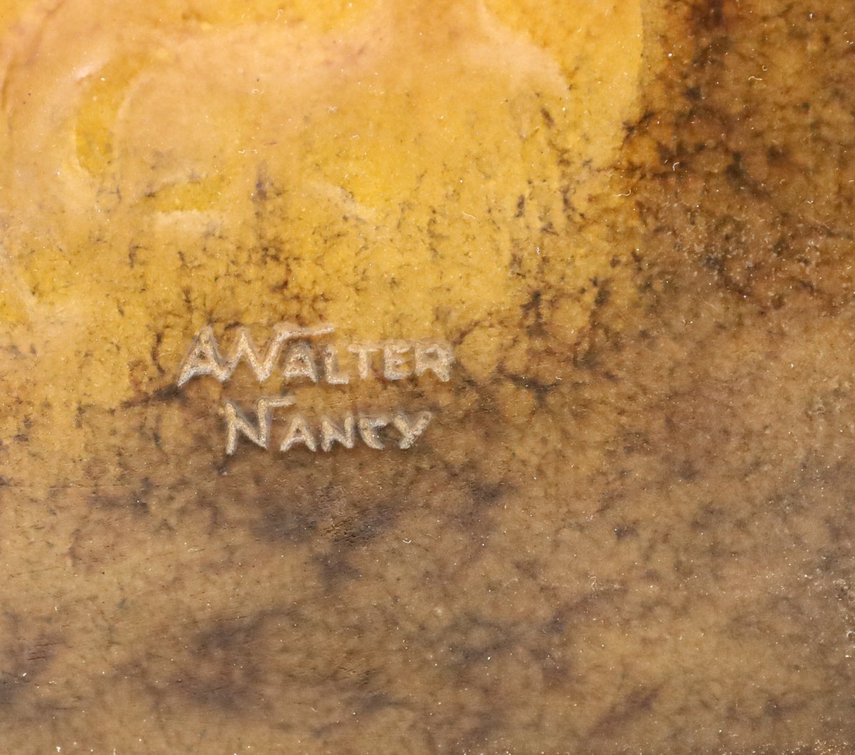 Cadre en pâte de verre représentant le Christ signé Almaric Walter Nancy Art Nouveau religieux-photo-3