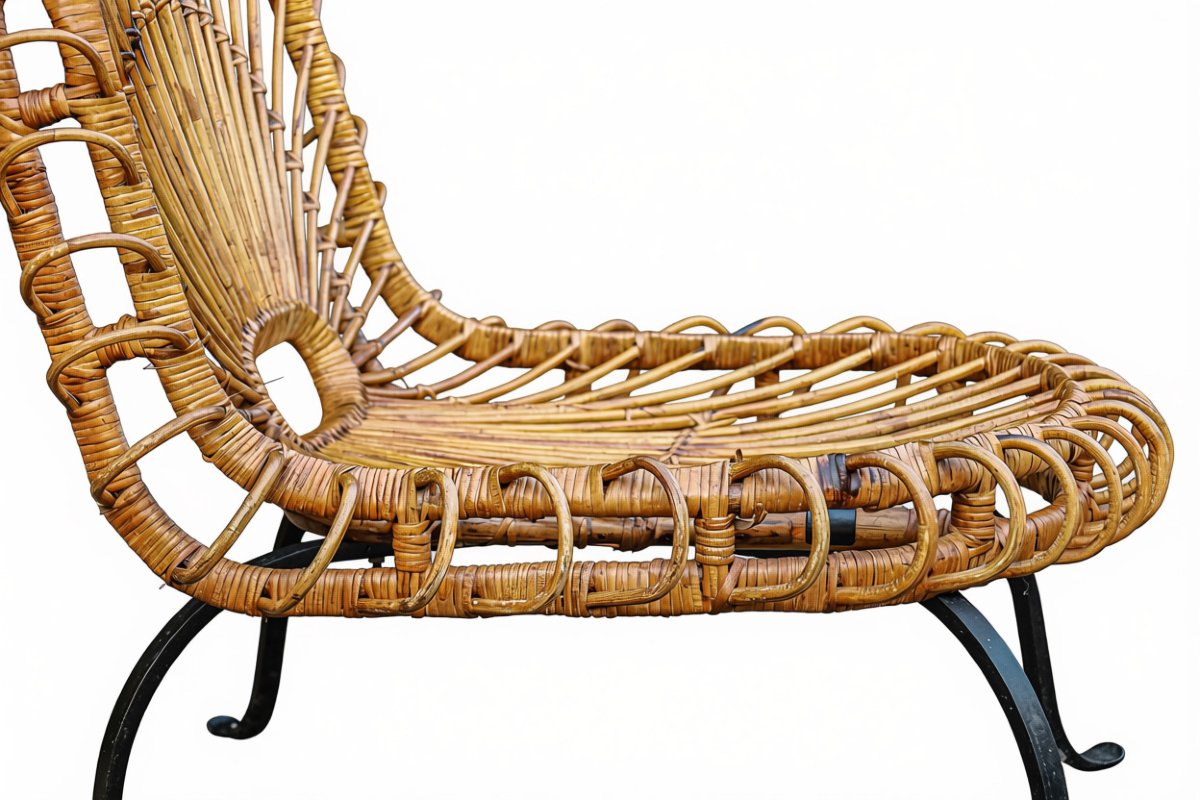 Pair Of Vintage Rattan Armchairs By Janine Abraham, Dirk, And Jan Rolrougier -photo-4