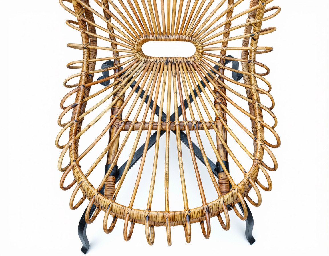 Pair Of Vintage Rattan Armchairs By Janine Abraham, Dirk, And Jan Rolrougier -photo-6