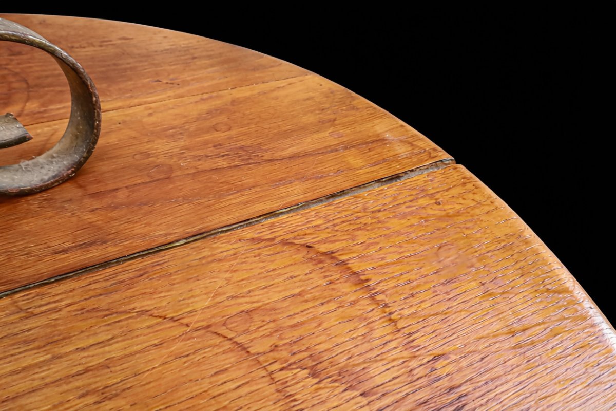 Vintage Brutalist-style Oak Plant Stand Designed By Charles Dudouyt, Reconstructed-photo-4