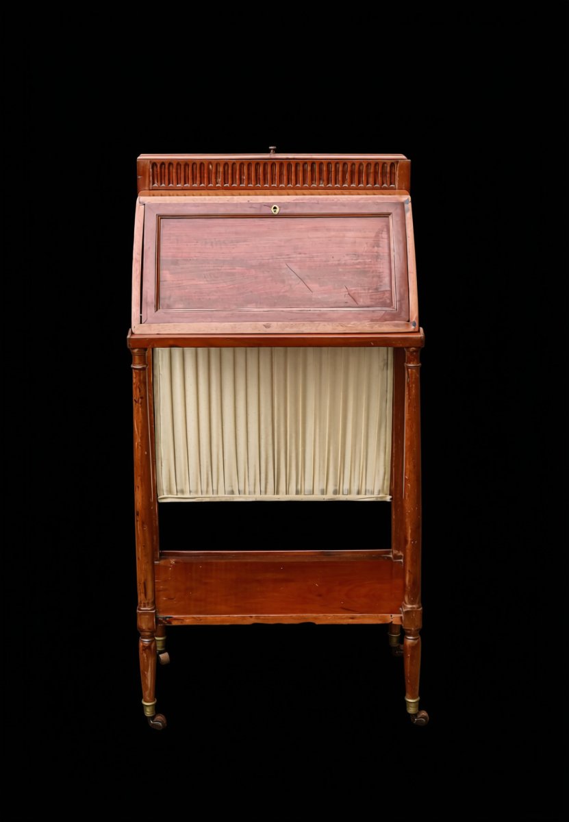 Billet doux bureau de dame Louis XVI acajou -photo-2