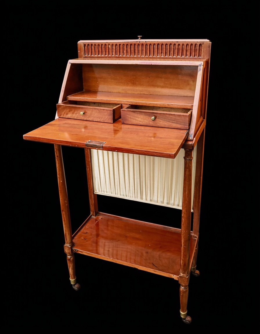 Billet doux bureau de dame Louis XVI acajou -photo-3