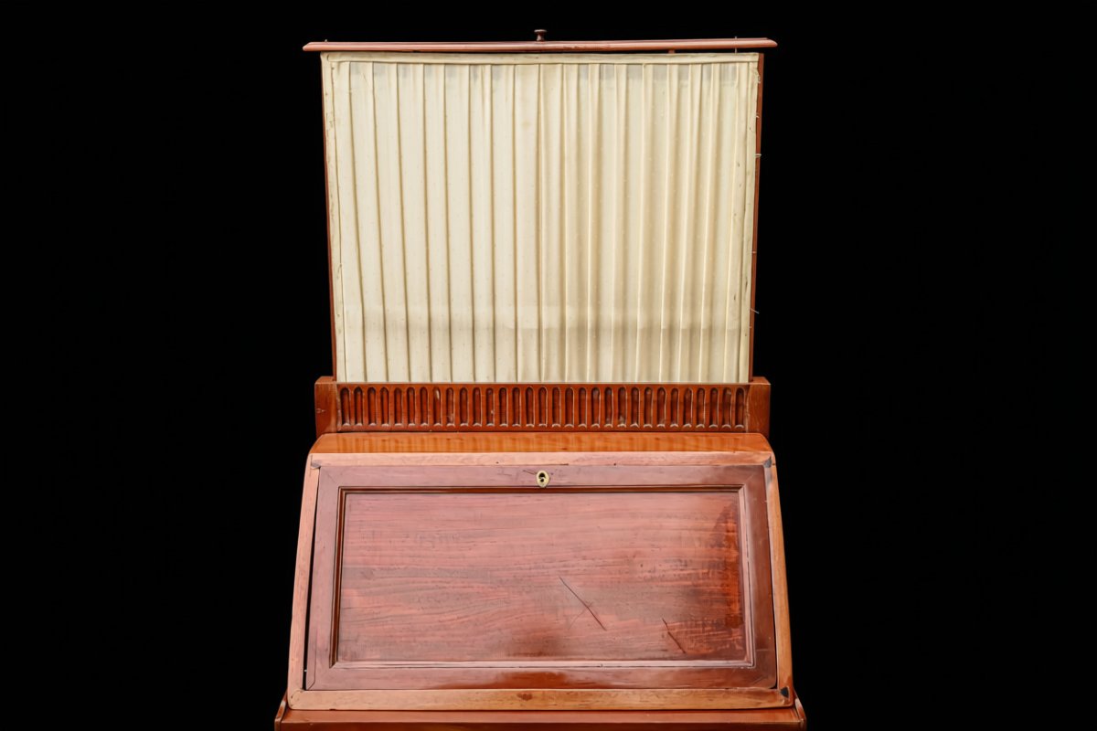 Billet doux bureau de dame Louis XVI acajou -photo-4