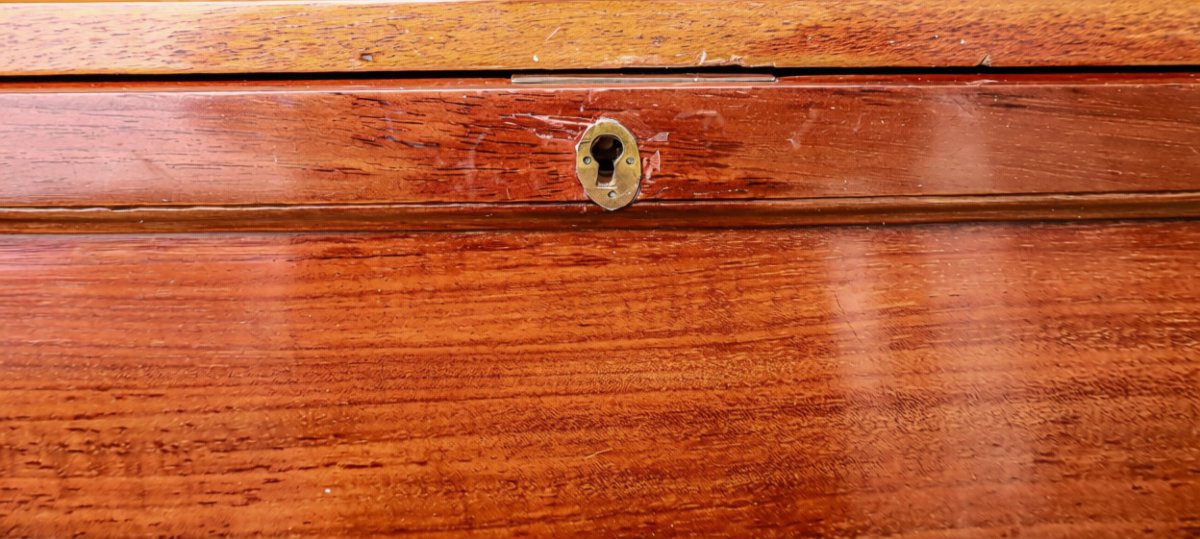 Billet doux bureau de dame Louis XVI acajou -photo-6