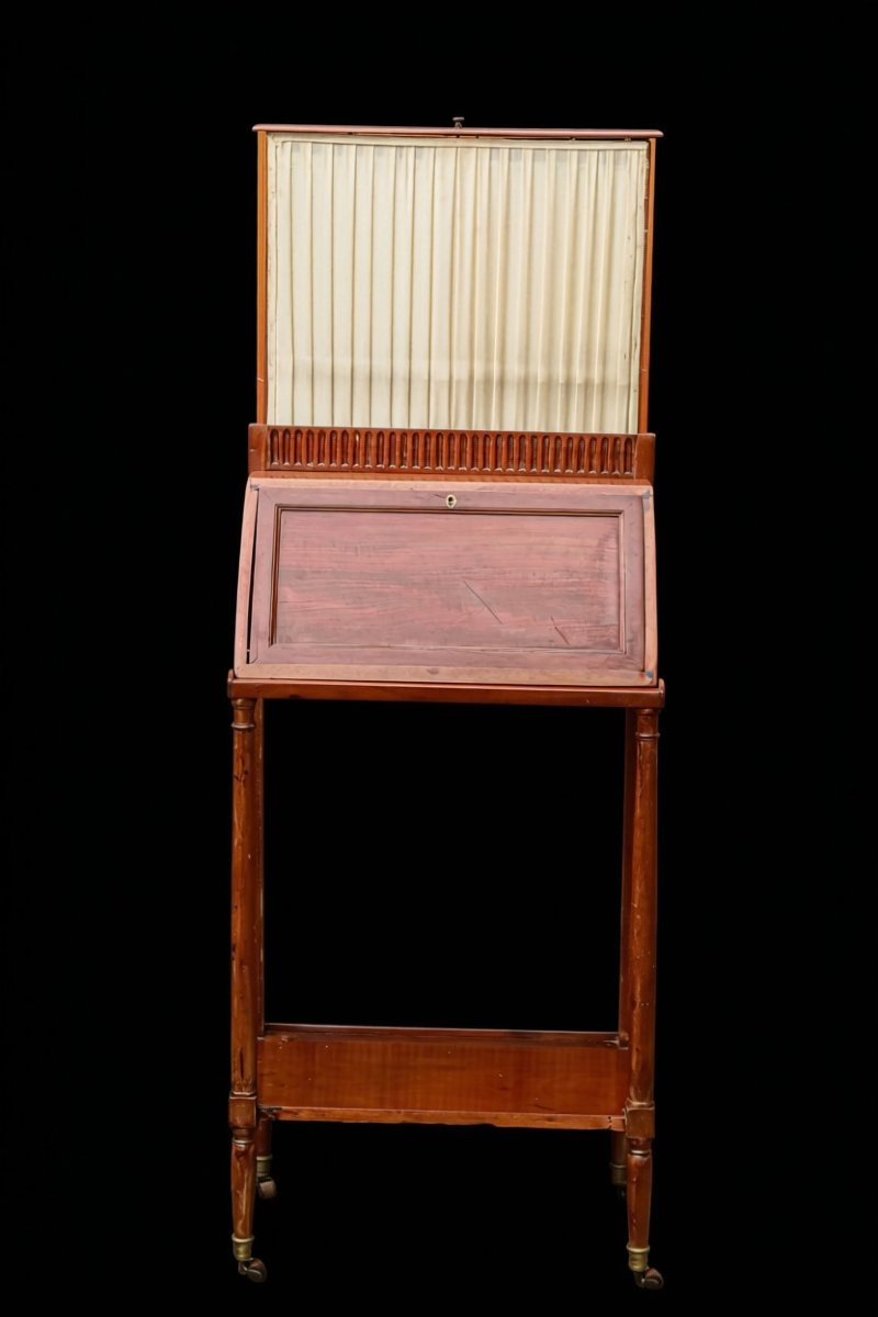 Billet doux bureau de dame Louis XVI acajou -photo-7