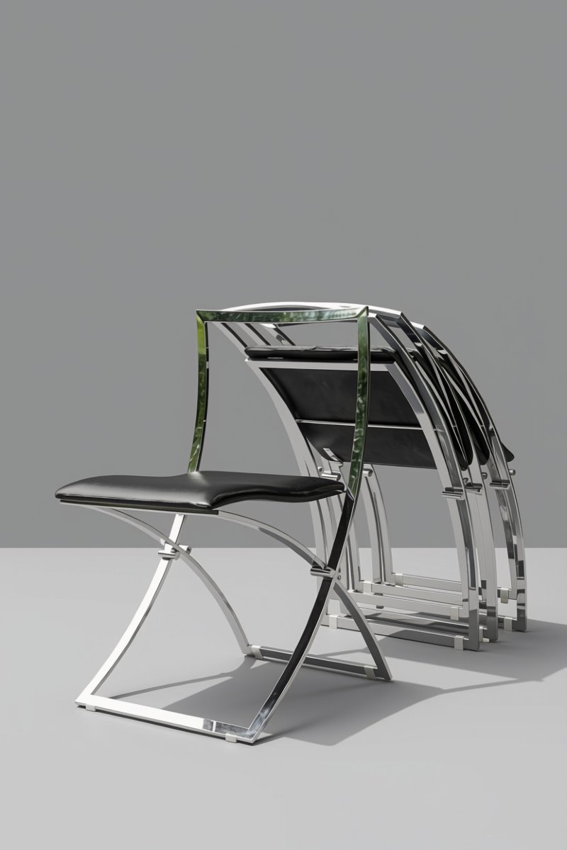 Set Of 4 Luisa Designer Chairs By Marcello Cuneo For Mobel-photo-3