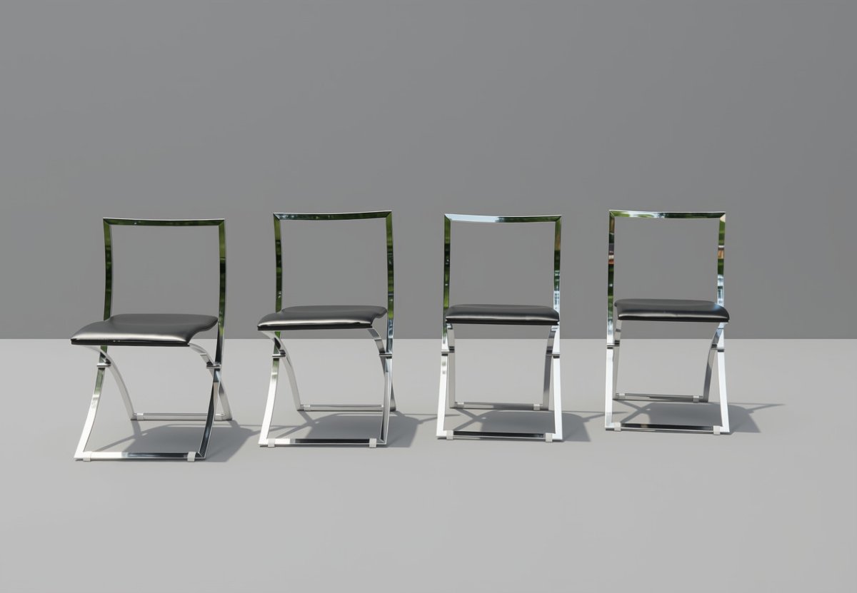 Set Of 4 Luisa Designer Chairs By Marcello Cuneo For Mobel-photo-4