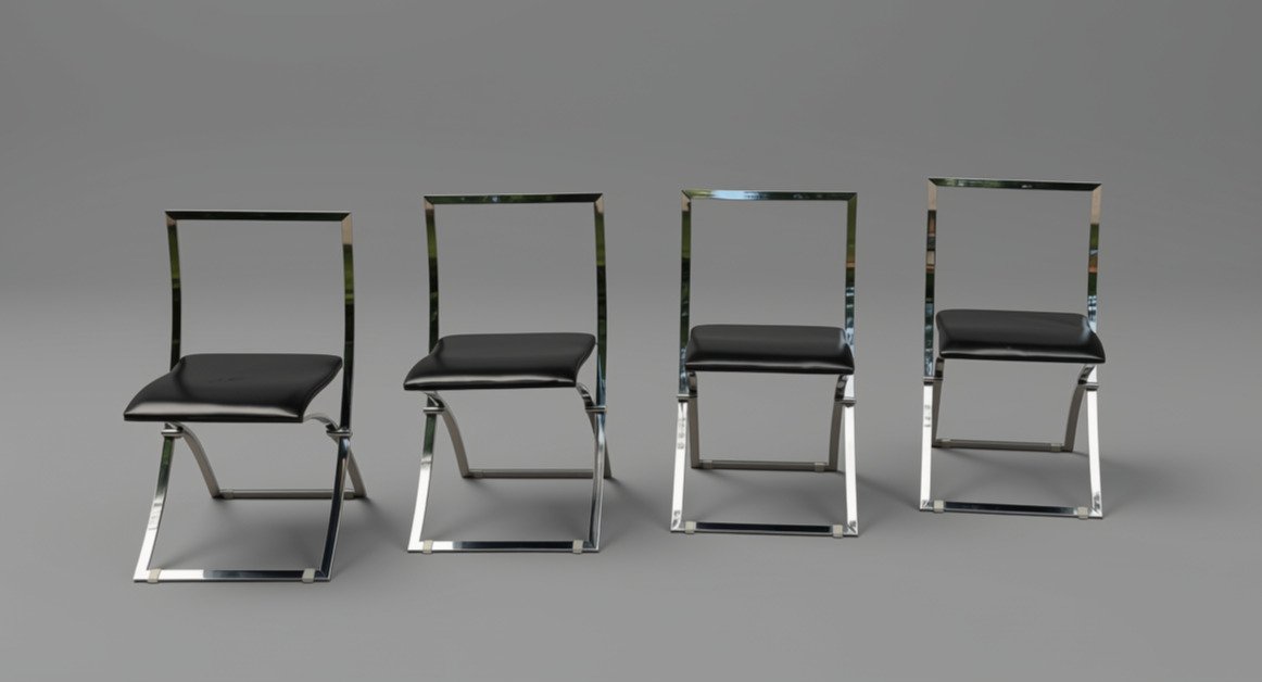 Set Of 4 Luisa Designer Chairs By Marcello Cuneo For Mobel-photo-1