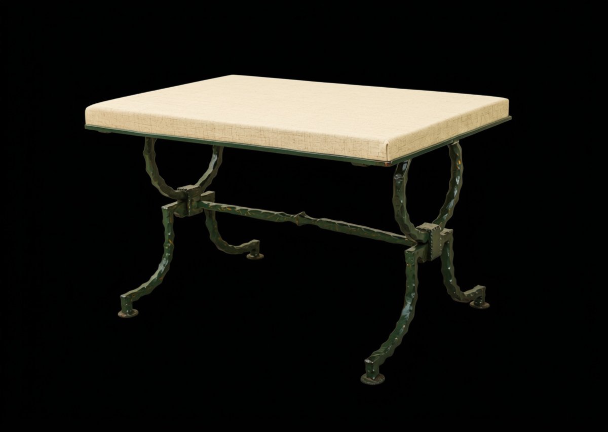 banc fer forgé Art Déco Gilbert Poillerat ferronnerie d'art-photo-3