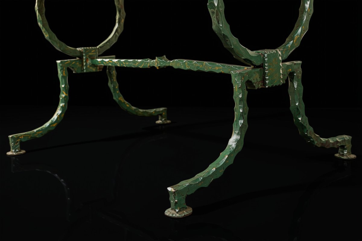 banc fer forgé Art Déco Gilbert Poillerat ferronnerie d'art-photo-1