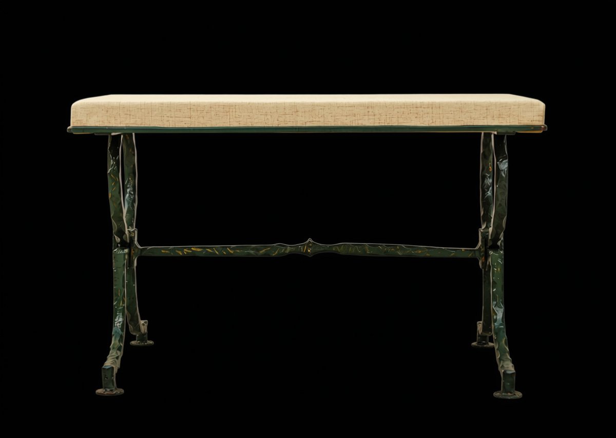 banc fer forgé Art Déco Gilbert Poillerat ferronnerie d'art-photo-7