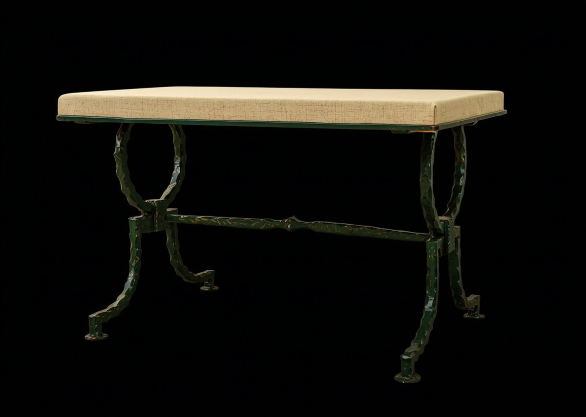 banc fer forgé Art Déco Gilbert Poillerat ferronnerie d'art-photo-8
