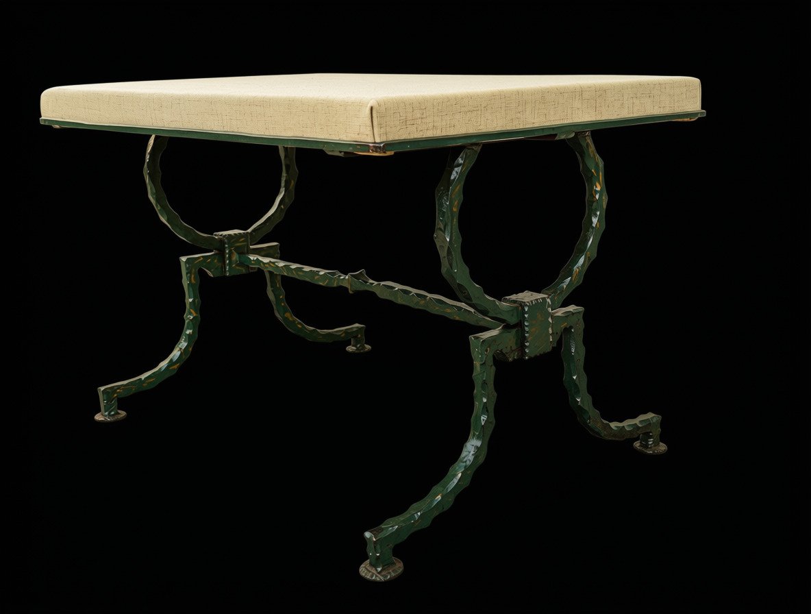 banc fer forgé Art Déco Gilbert Poillerat ferronnerie d'art