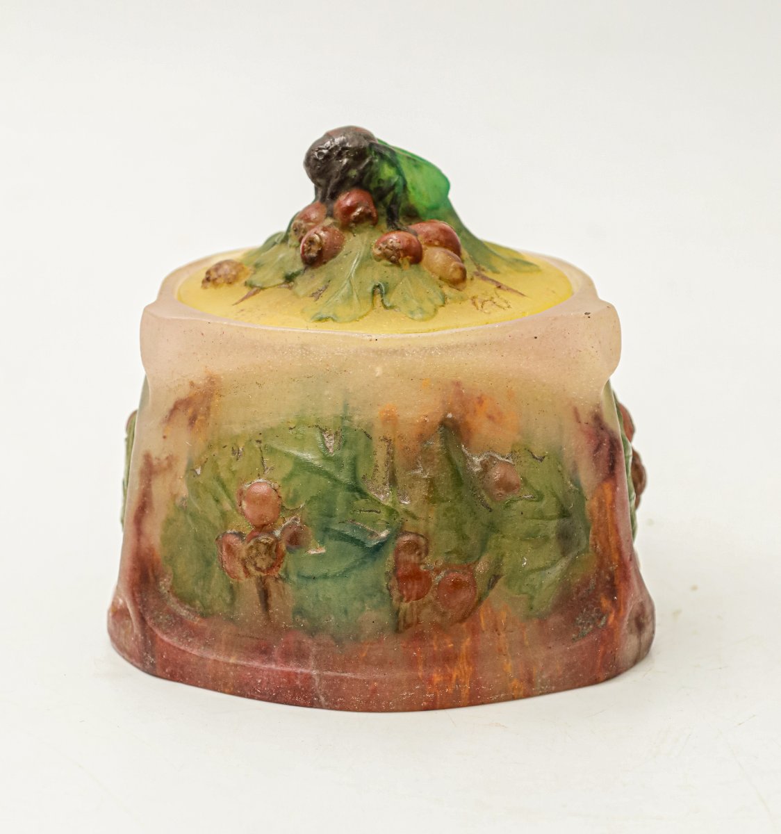 Almaric Walter And Henri Bergé Art Nouveau Glass-paste Candy Dish