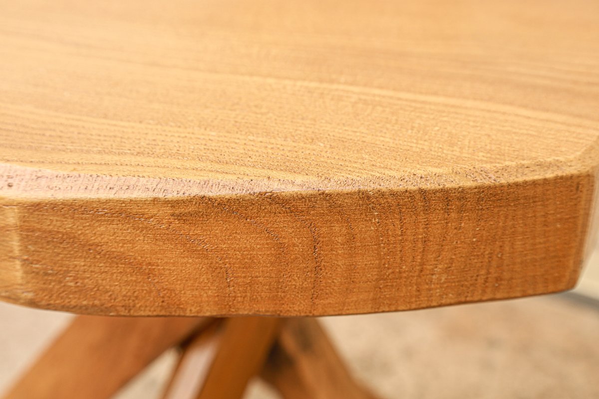 Rare chaise design en orme des ateliers Pierre Chapo maison Seltz-photo-2