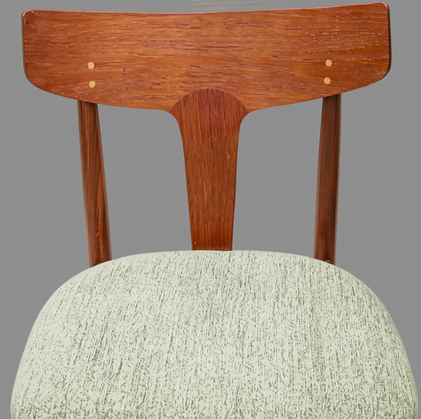 Série de 4 chaises design scandinave teck Samcom danois vintage-photo-1