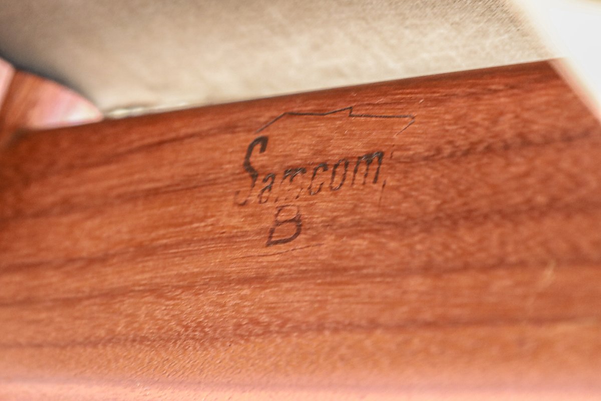 Série de 4 chaises design scandinave teck Samcom danois vintage-photo-3
