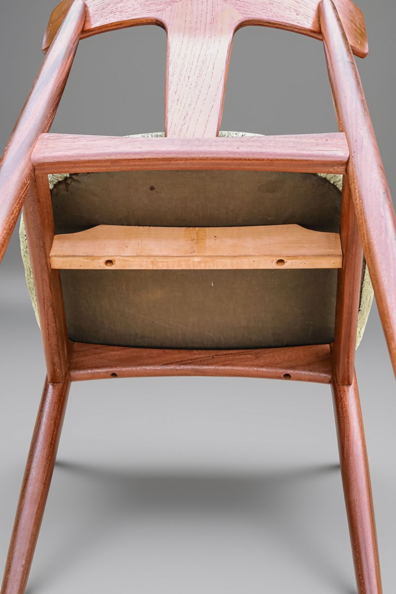 Série de 4 chaises design scandinave teck Samcom danois vintage-photo-4