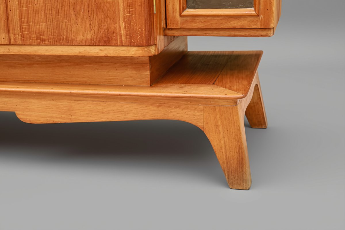 Cabinet en cerisier moderniste style Art Déco vintage-photo-3
