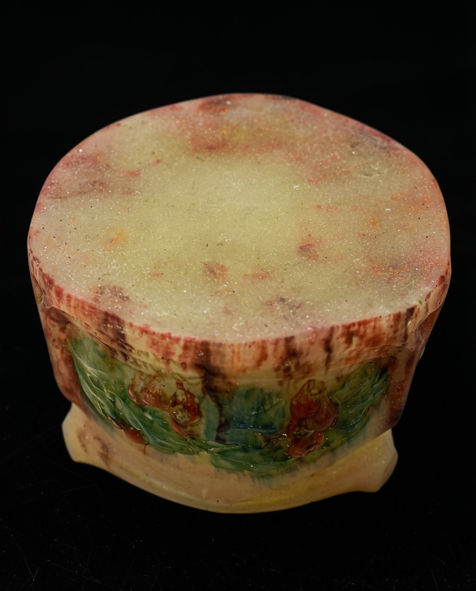 Almaric Walter And Henri Bergé Art Nouveau Glass Paste Candy Box, Nancy-photo-4