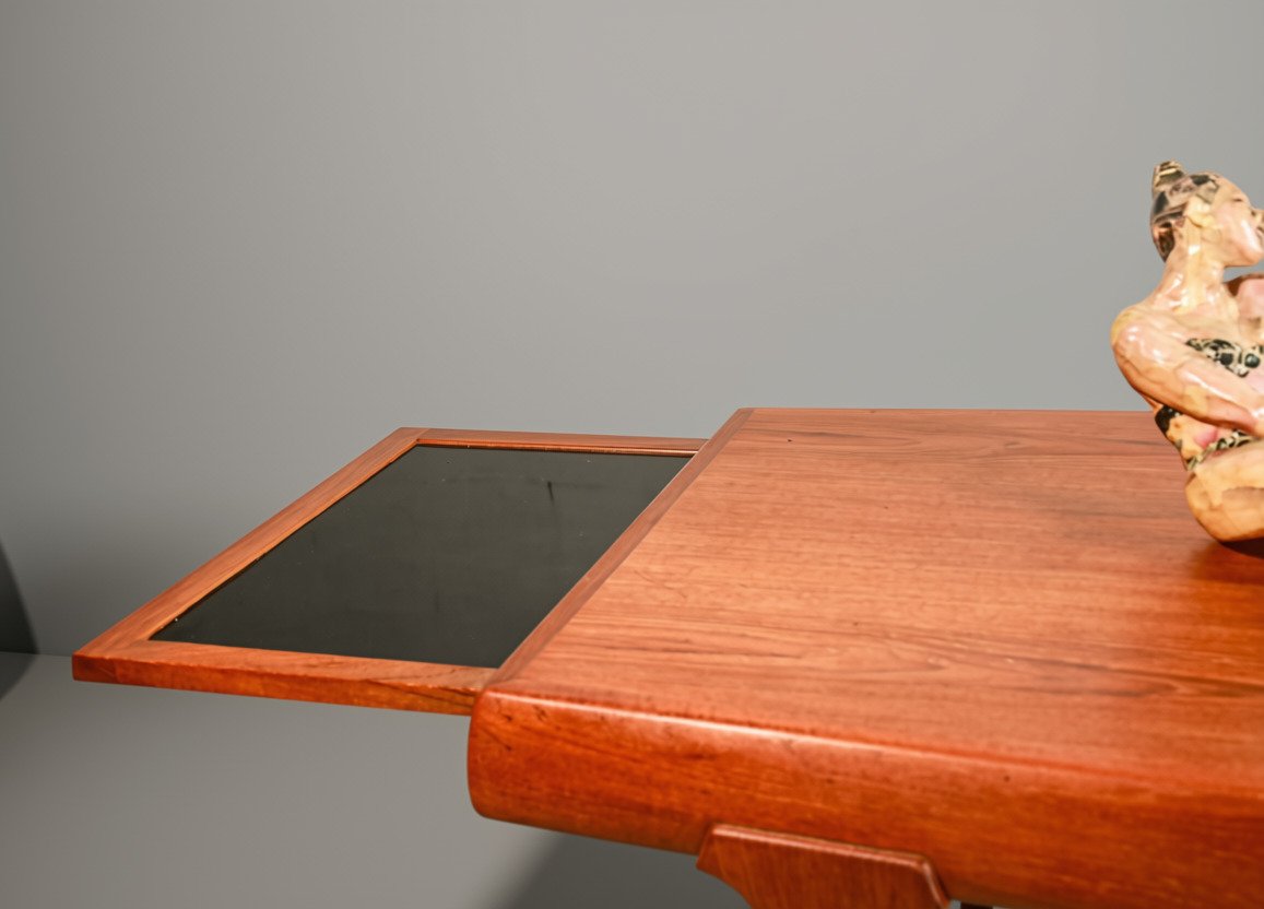 Grande table basse en teck design scandinave designer Johannes Andersen vintage-photo-4