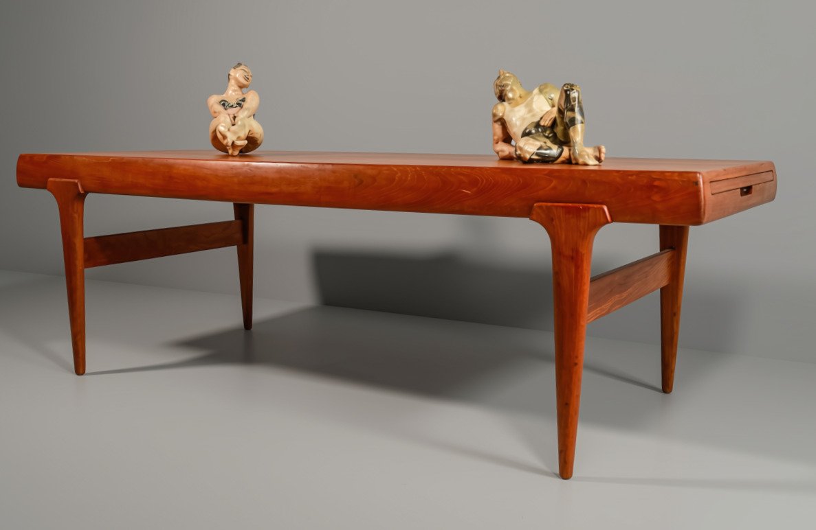 Grande table basse en teck design scandinave designer Johannes Andersen vintage