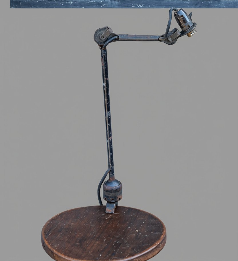 Vintage Gras Adjustable Workshop Lamp, Model 204, Semi-fixed
