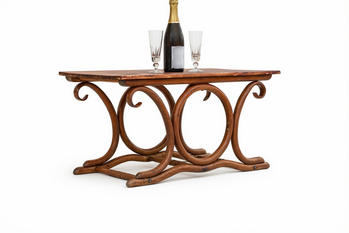 Vintage Art Nouveau Thonet Bentwood Cocktail Table