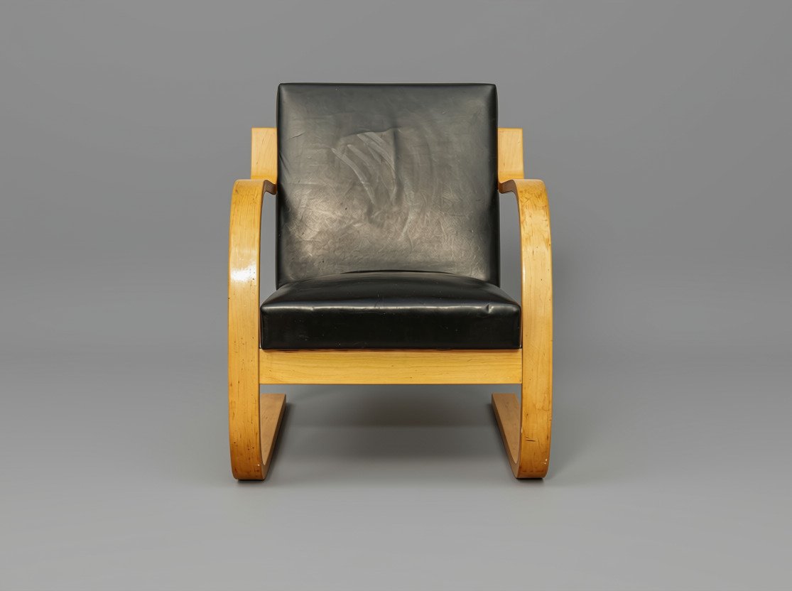 Fauteuil design modèle 402 Alvar Aalto pour Artek vintage scandinave-photo-2
