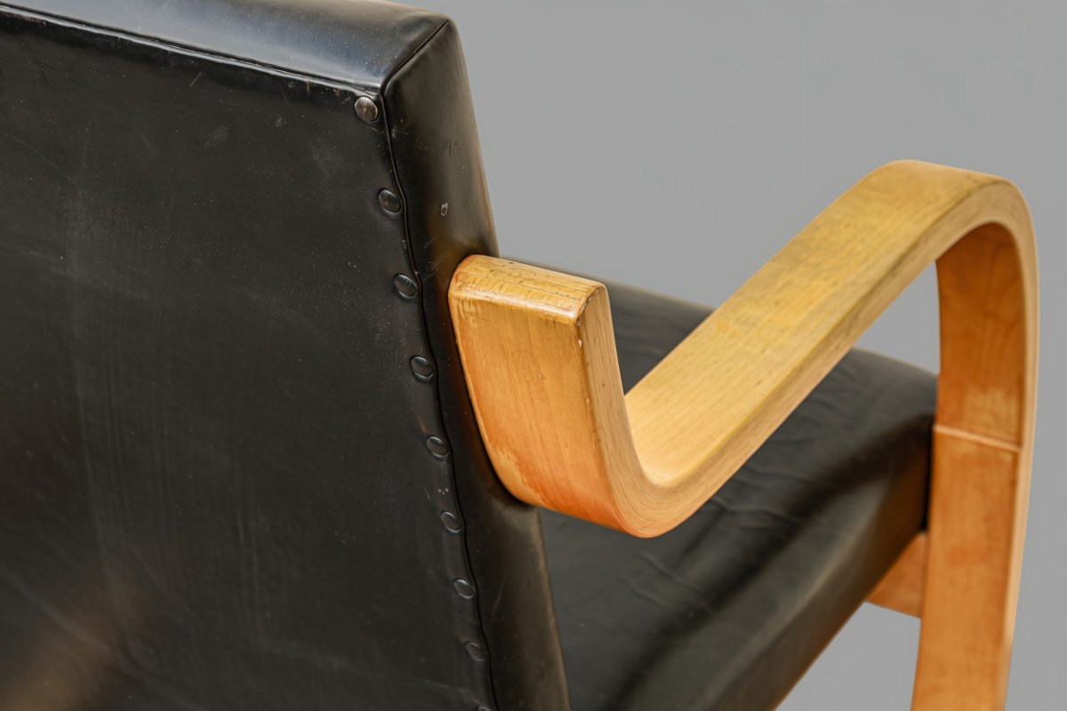 Fauteuil design modèle 402 Alvar Aalto pour Artek vintage scandinave-photo-3
