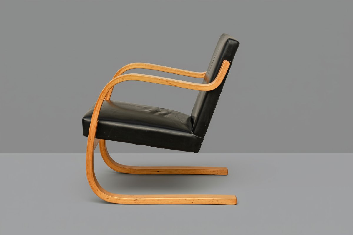 Fauteuil design modèle 402 Alvar Aalto pour Artek vintage scandinave-photo-4