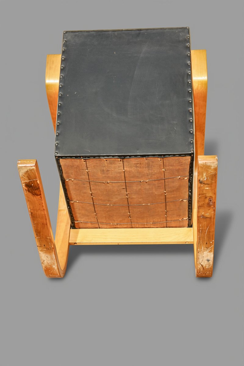 Fauteuil design modèle 402 Alvar Aalto pour Artek vintage scandinave-photo-5