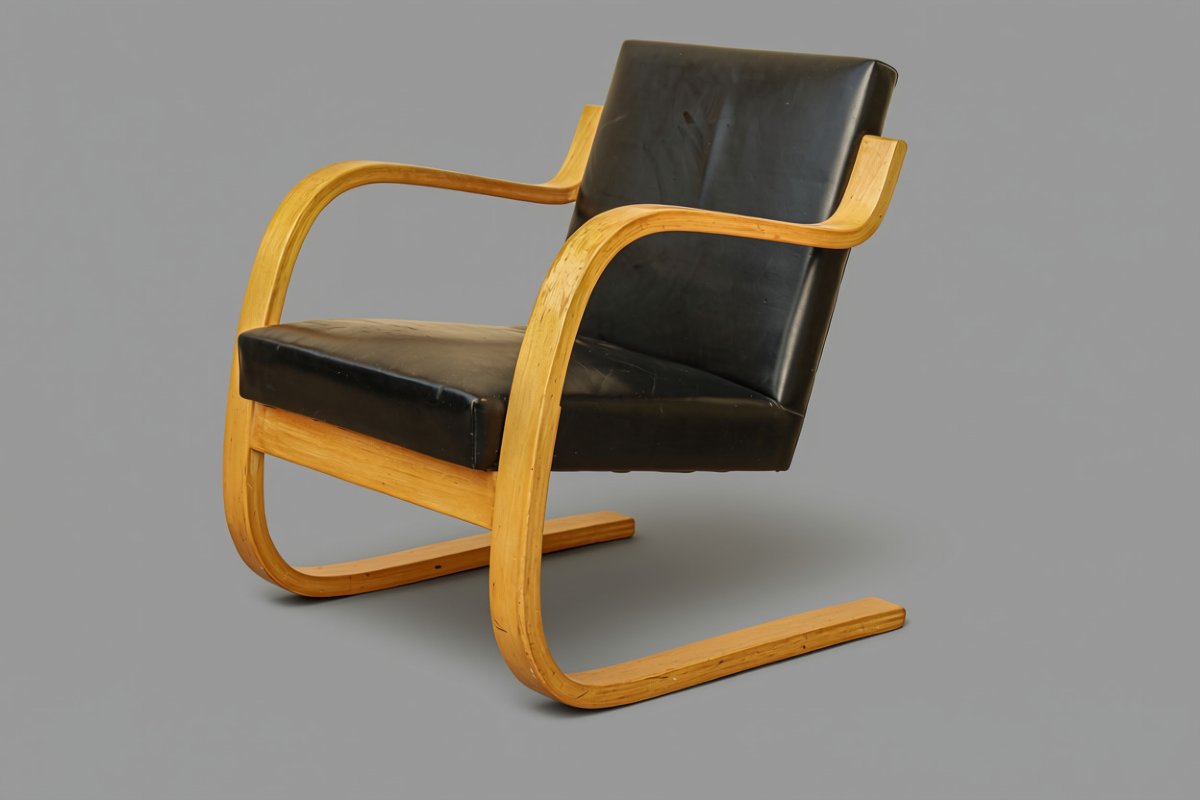 Fauteuil design modèle 402 Alvar Aalto pour Artek vintage scandinave