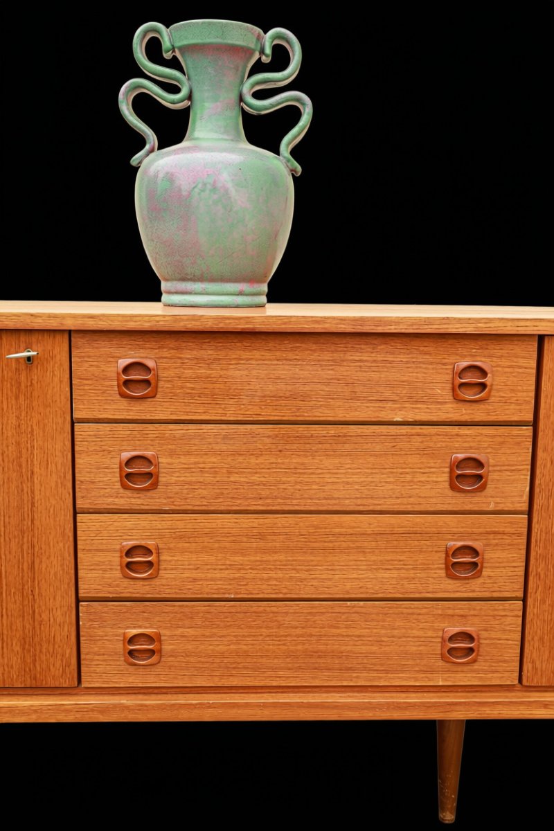 Vintage Teak Sideboard In Scandinavian Design Style-photo-3