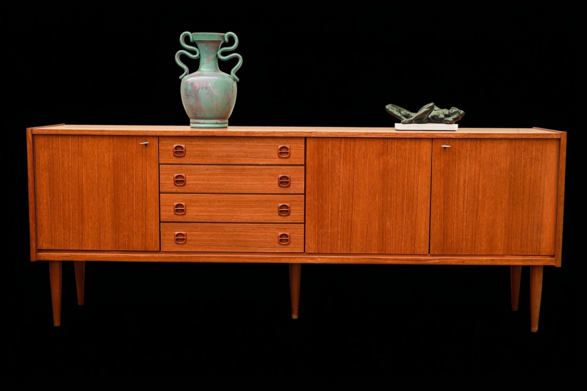 Vintage Teak Sideboard In Scandinavian Design Style