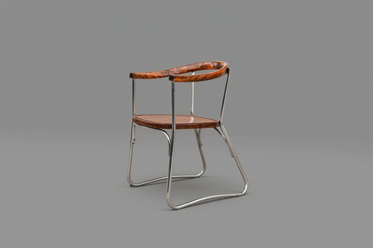 Fauteuil de bureau Baumann des établissements Peugeot Bauhaus Thonet Breuer automobilia