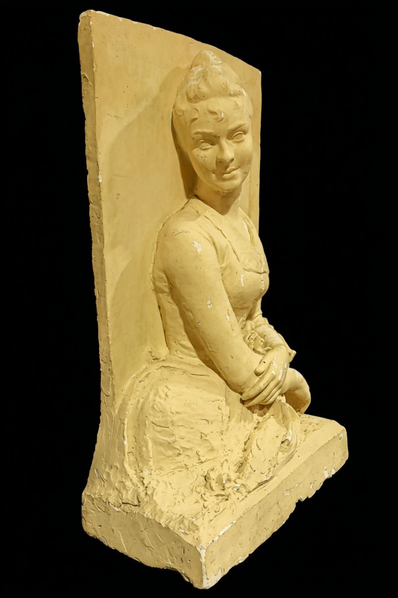 Large, Elegant 19th-century Plaster Sculpture From A Castle-photo-2