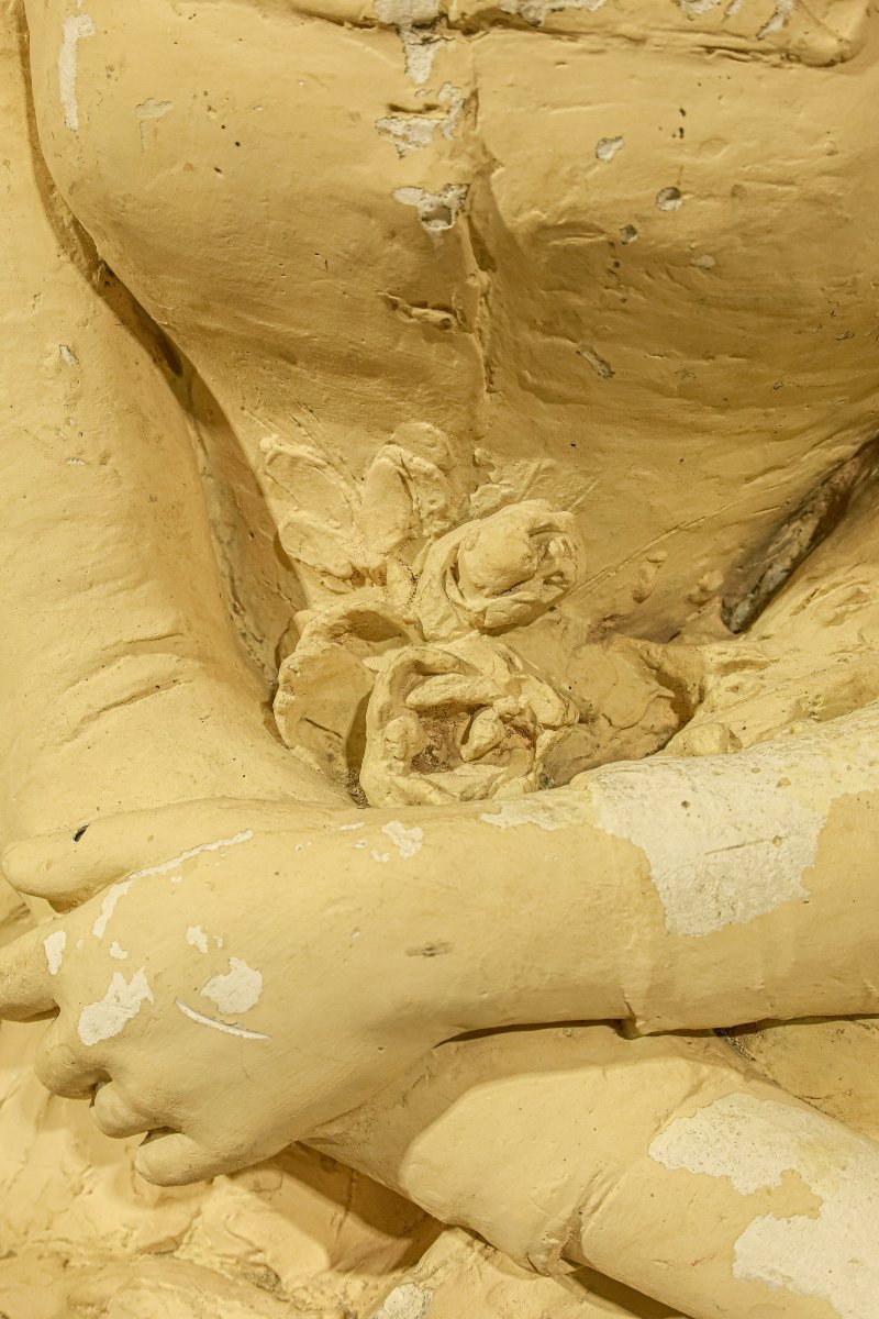 Large, Elegant 19th-century Plaster Sculpture From A Castle-photo-1