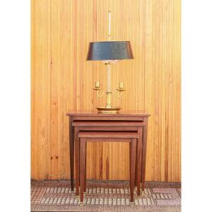 Série de tables gigognes en acajou style Directoire 
