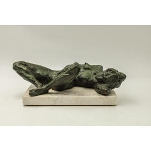 Sculpture statue femme nue bronze signée BC Zheng