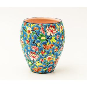 Longwy Enamel Vase With Floral Design