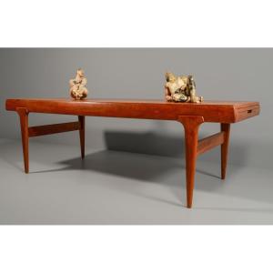 Grande table basse en teck design scandinave designer Johannes Andersen vintage